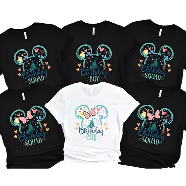 Disney Birthday Shirt, Disney Birthday Girl Shirt, Birthday Squad Shirt, Disney Family Birthday Shirt
