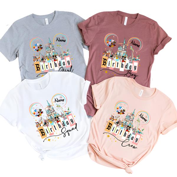 Disney Birthday Shirts, Disney Birthday Girl, Disney Birthday Squad Shirt