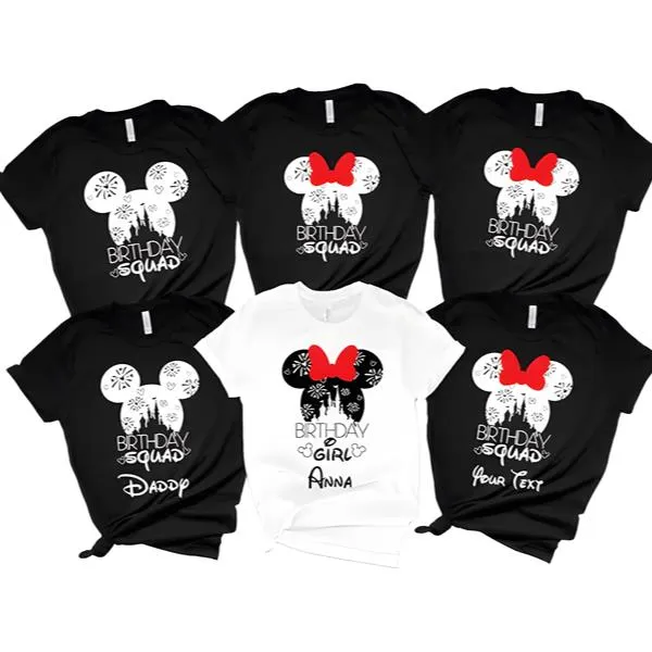 Disney Birthday Squad Shirt, Disney Birthday Shirt, Disney Group Matching Shirts