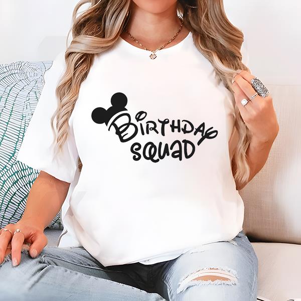 Disney Birthday Squad Shirt Disney Birthday Party Shirts Disney Group Matching Custom Shirts