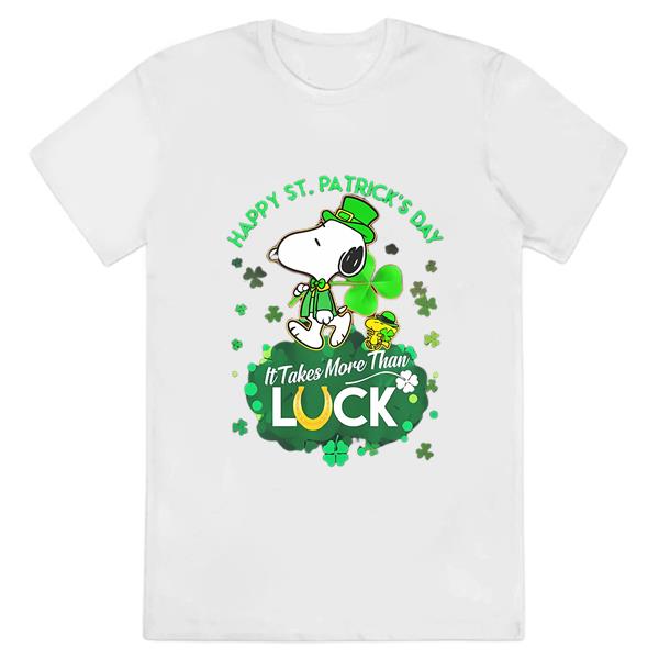 It Takes More Than Luck Snoopy And Woodstock Happy St. Patrick’s Shirt