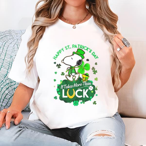 It Takes More Than Luck Snoopy And Woodstock Happy St. Patrick’s Shirt