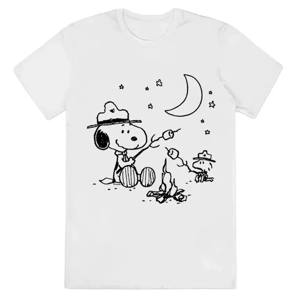 Peanuts Snoopy And Woodstock Camping Shirt