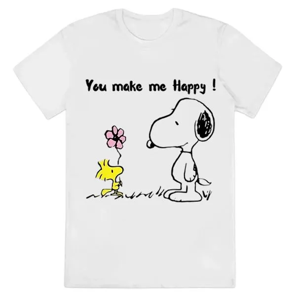 You Make Me Happy Snoopy And Woodstock Shirt