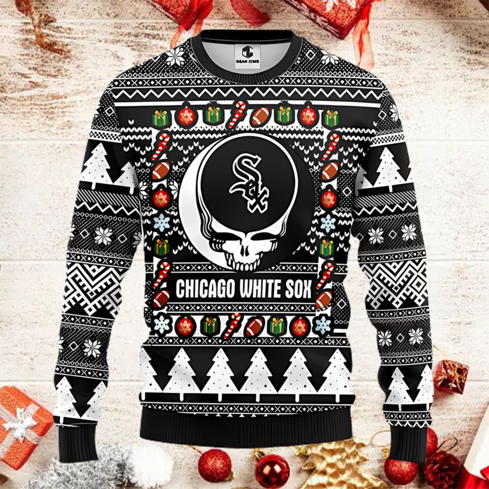 Chicago White Sox Grateful Dead Rock Band Ugly Christmas Sweater
