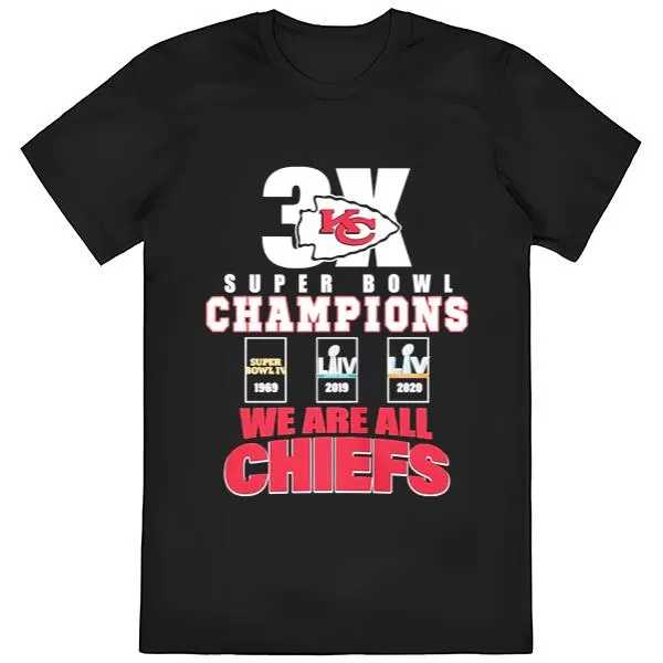 IIIX Super Bowl Champions 1969-2023 We Are All Kansas City Chiefs Shirt