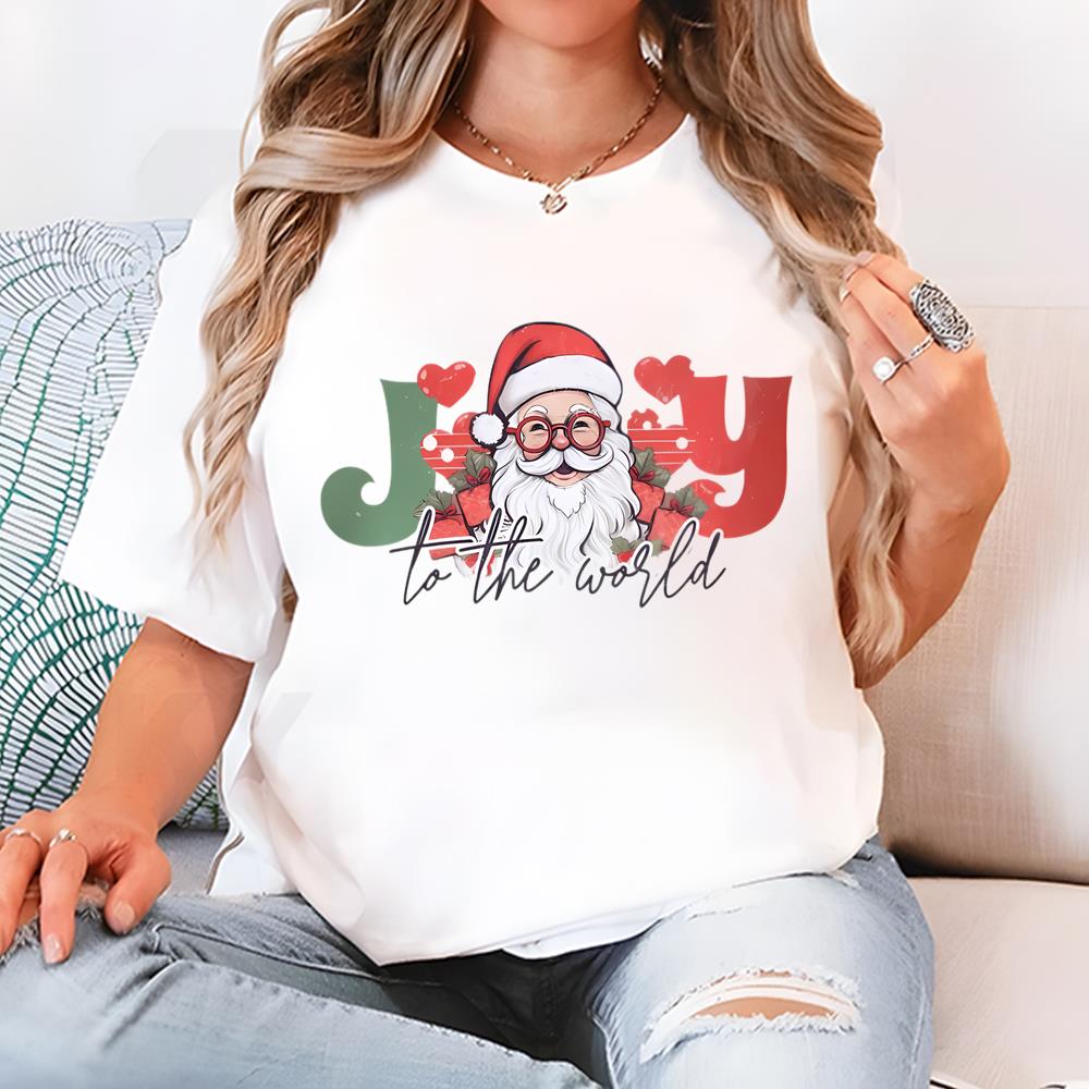 Joyful Santa Claus Tee Shirt Funny Christmas
