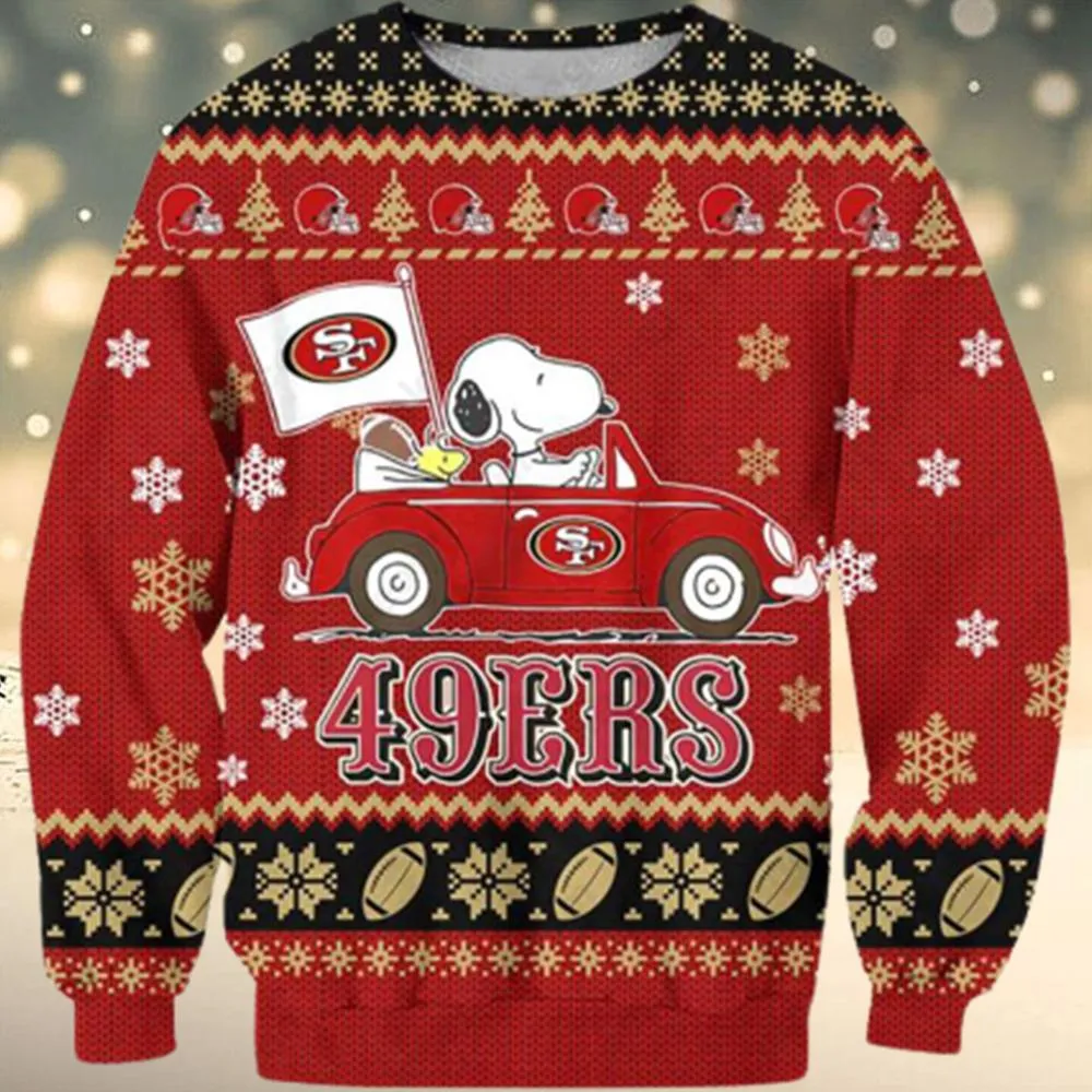 NFL San Francisco 49ers Snoopy Peanuts Ugly Christmas Sweater