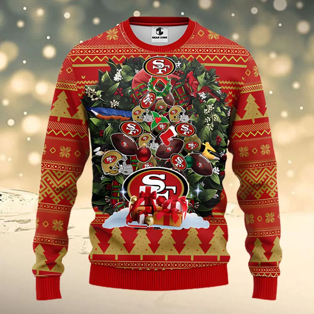 NFL San Francisco 49ers Tree Ugly Christmas Sweater