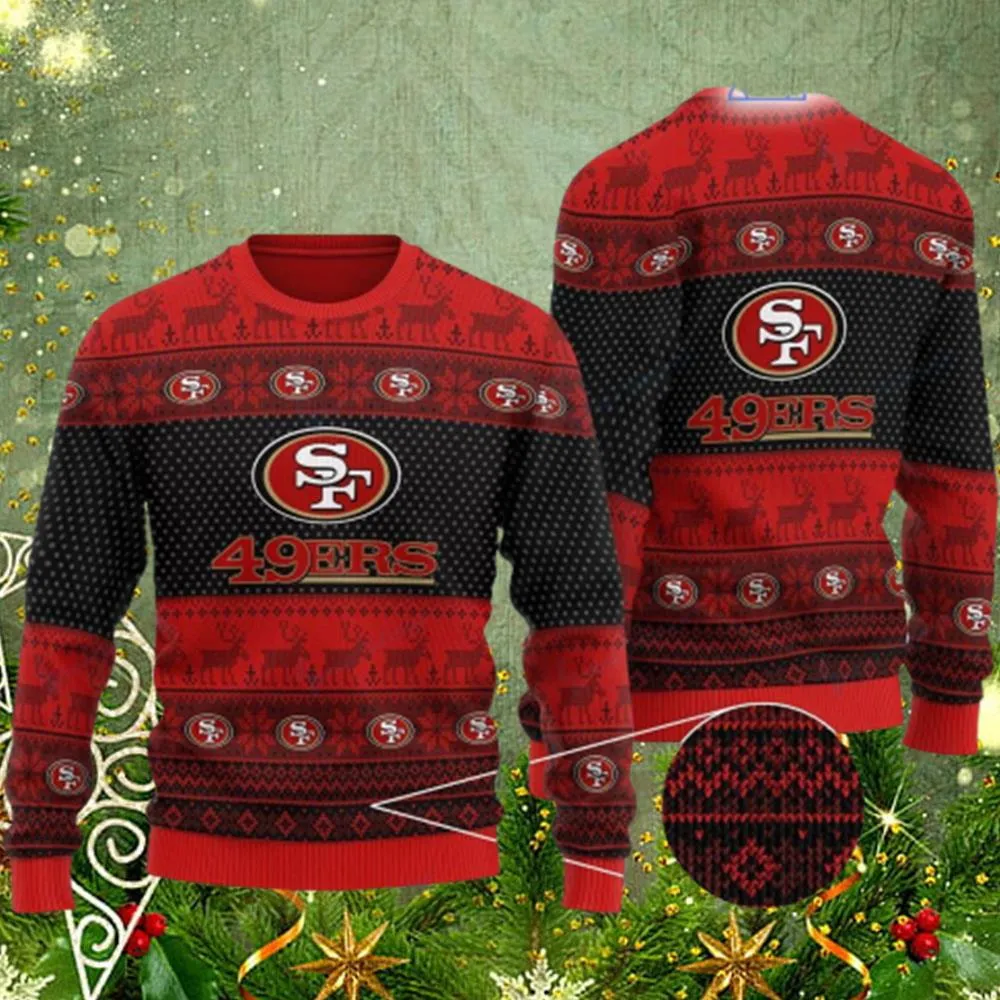 San Francisco 49ers Football Team NFL Ugly Christmas Sweater -san francisco ers football team nfl ugly christmas sweater qdhw-Angelicshirt