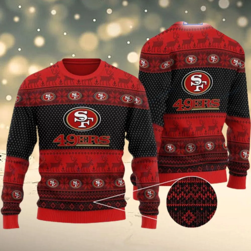 San Francisco 49ers Football Team NFL Ugly Christmas Sweater -san francisco ers football team nfl ugly christmas sweater qzizx-Angelicshirt