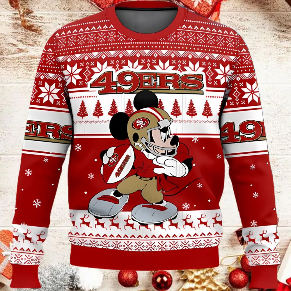 San Francisco 49ers Mickey Mouse Ugly Christmas Sweater