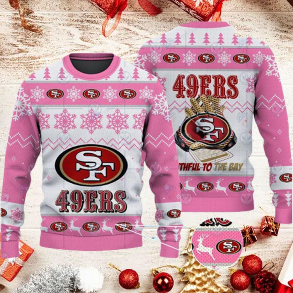 San Francisco 49ers Pink Ugly Christmas Sweater