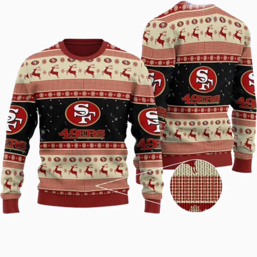 San Francisco 49ers Vintage Xmas Ugly Christmas Sweater