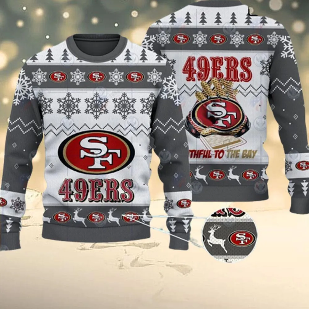 San Francisco 49ers Xmas Gifts Ugly Christmas Sweater -san francisco ers xmas gifts ugly christmas sweater blkrj-Angelicshirt