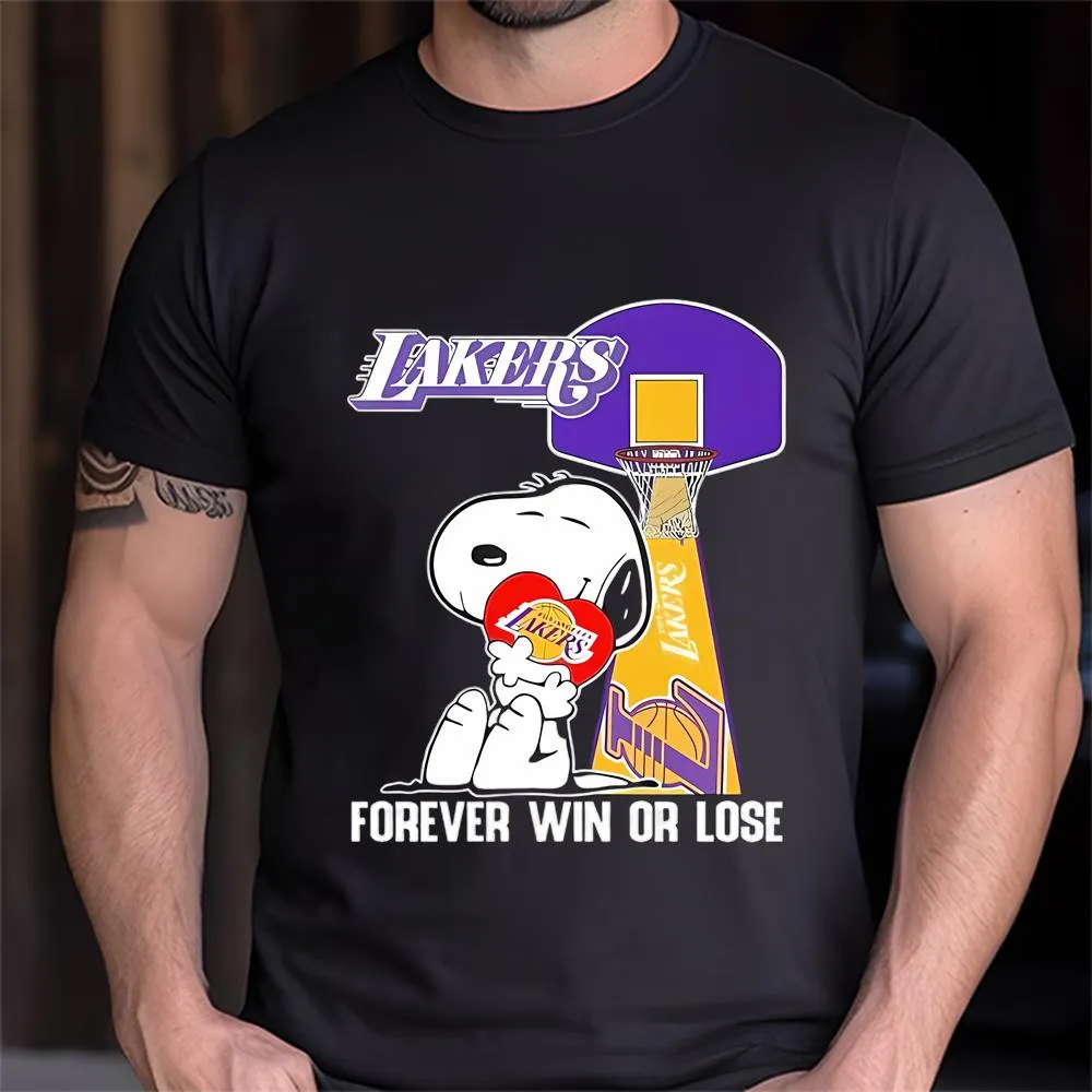 Snoopy Los Angeles Lakers Forever Win Or Lose T-Shirt