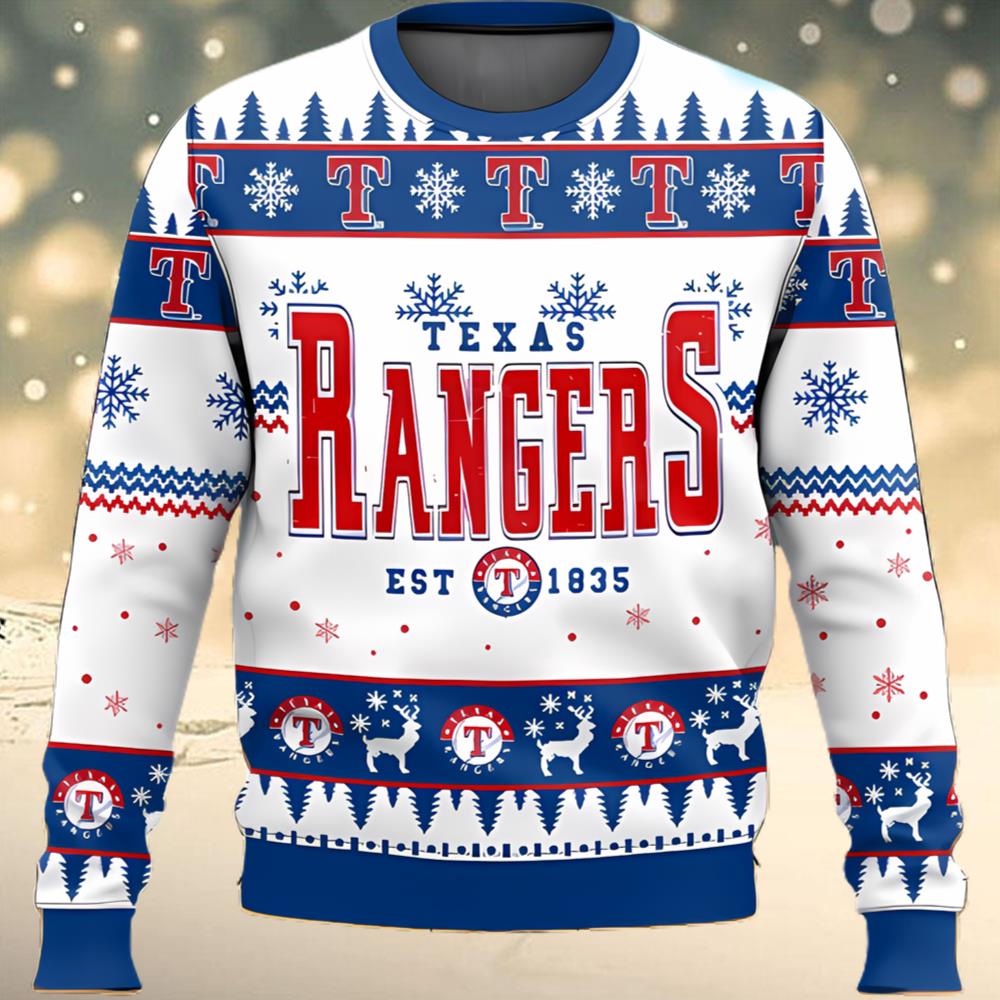 Texas Rangers Baseball Ugly Christmas Sweater