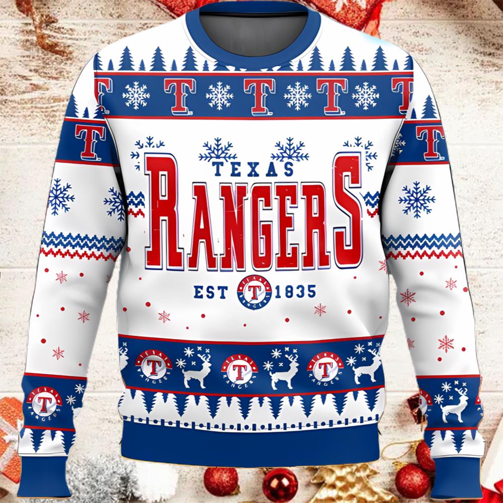 Texas Rangers Baseball Ugly Christmas Sweater