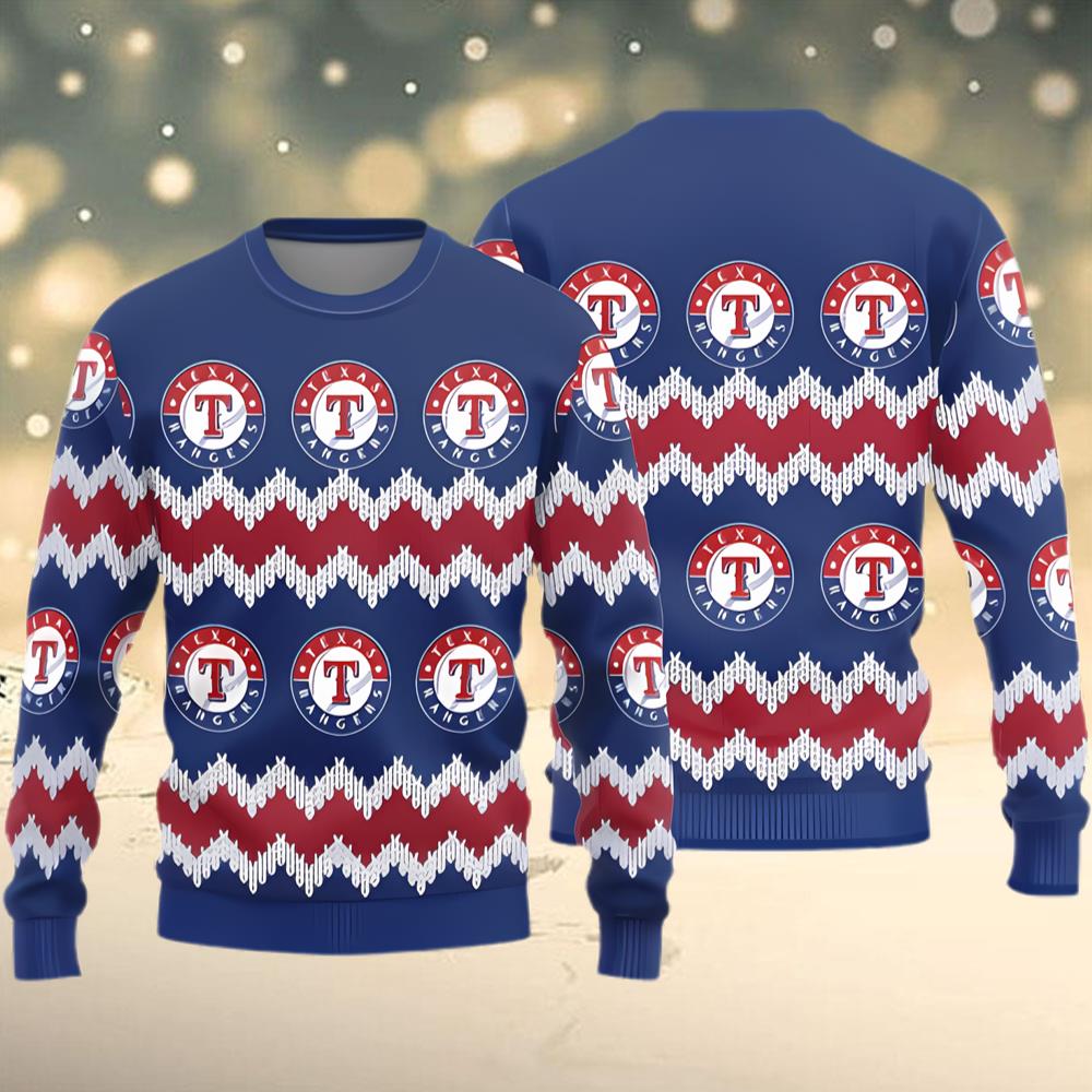 Texas Rangers Christmas Pattern 3D Sweater