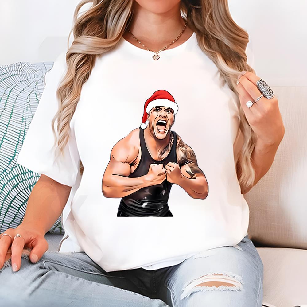 The Rock Eyebrow Raise Face Christmas Meme shirt