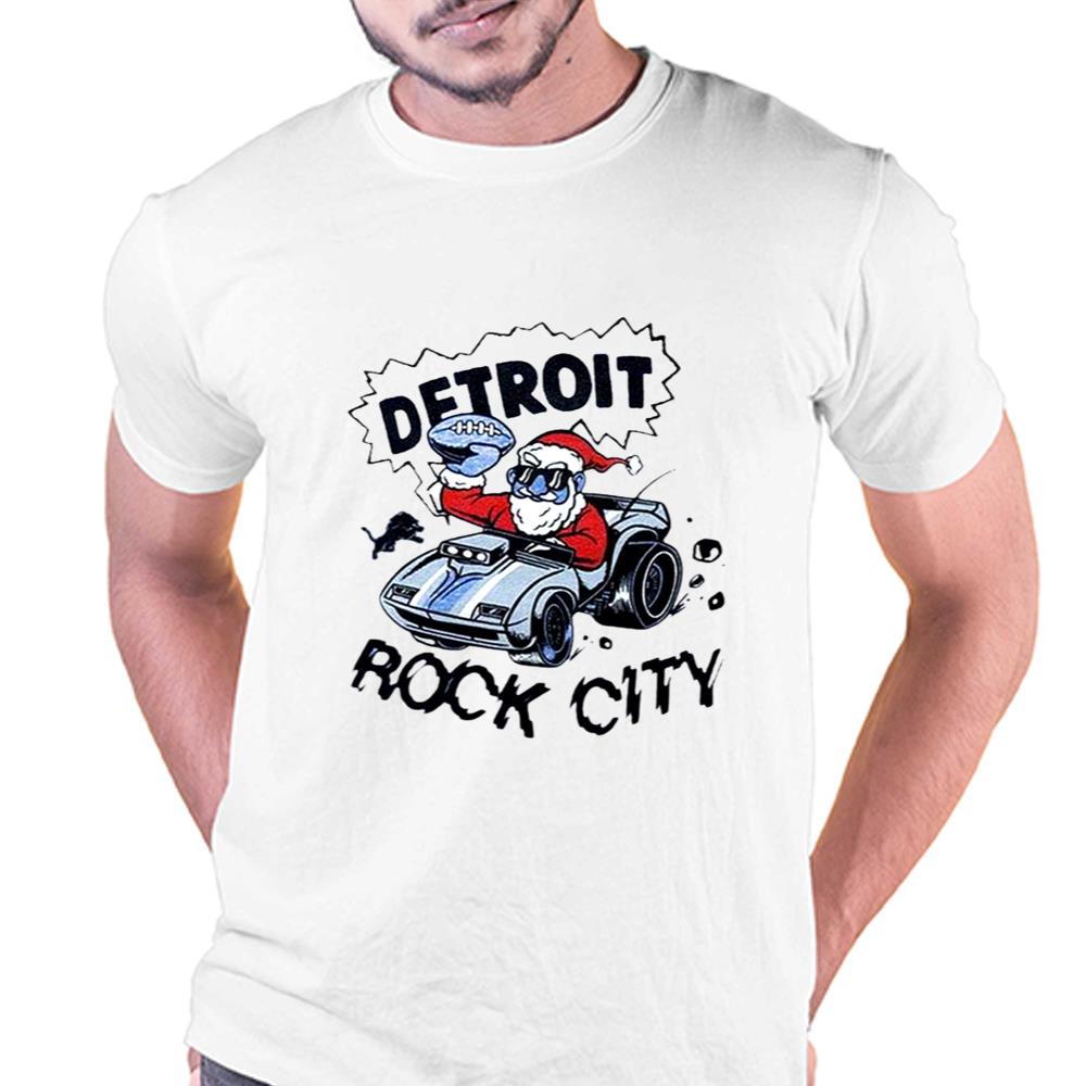 Detroit Lions Christmas Rock City Shirt