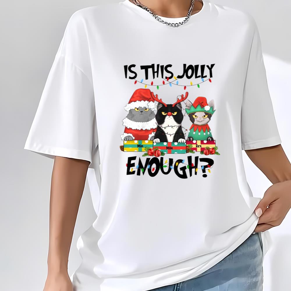 Is This Jolly Enough Cat Chirtmas Shirt