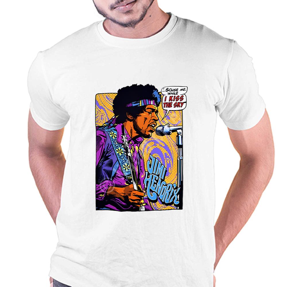 Jimi Hendrix Pop Art White Shirt
