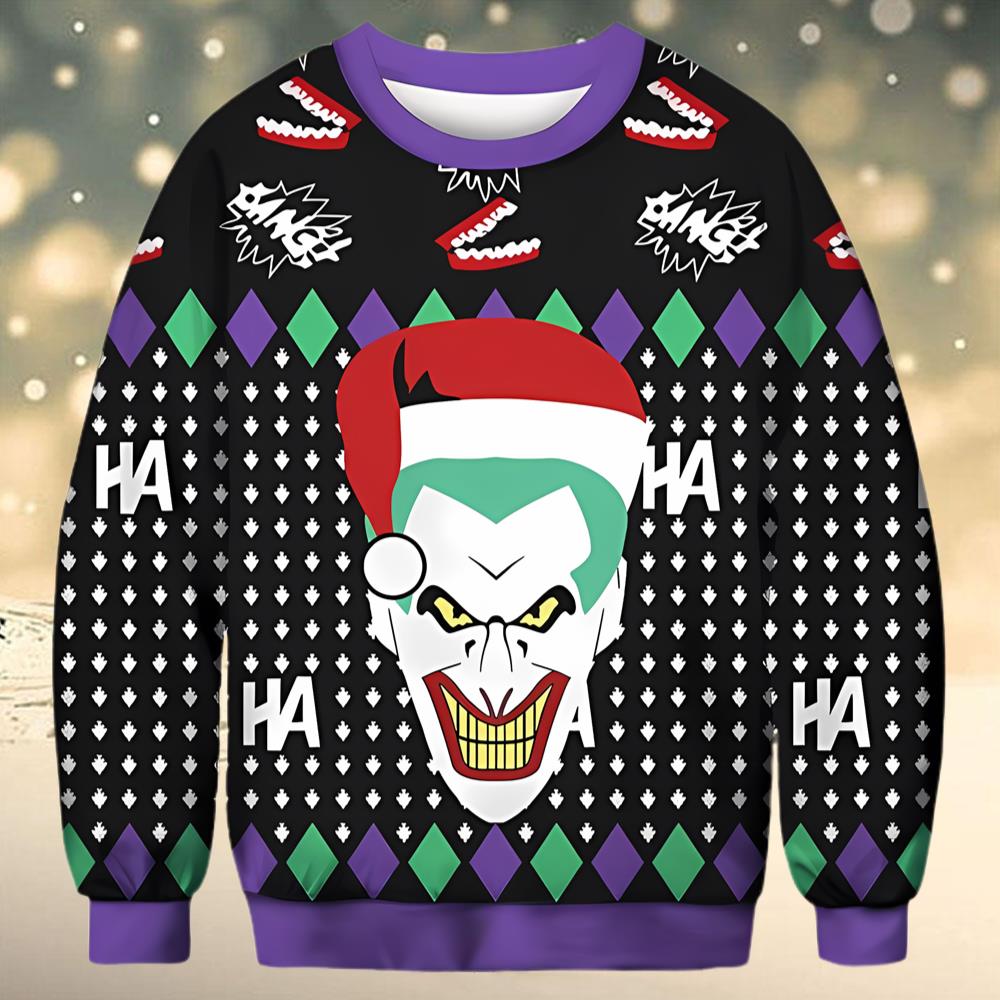 Joker Santa Hahaha Christmas Sweater