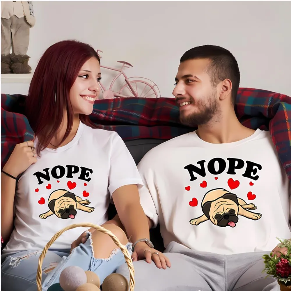Pugs Dog Nope Pug Dog Nottoday Valentine For Pug Lover Shirt