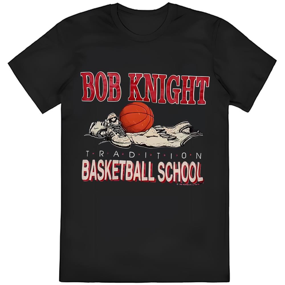 Vintage Bob Bobby Knight Basketball Adidas T-Shirt Mens