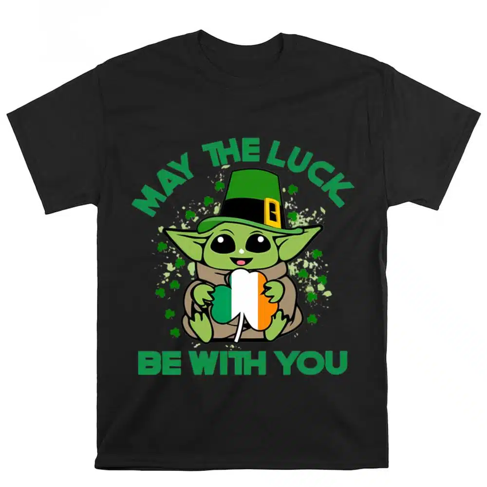 May The Luck Be With You St Patricks Day Shirt, St Patricks Yoda Shirt