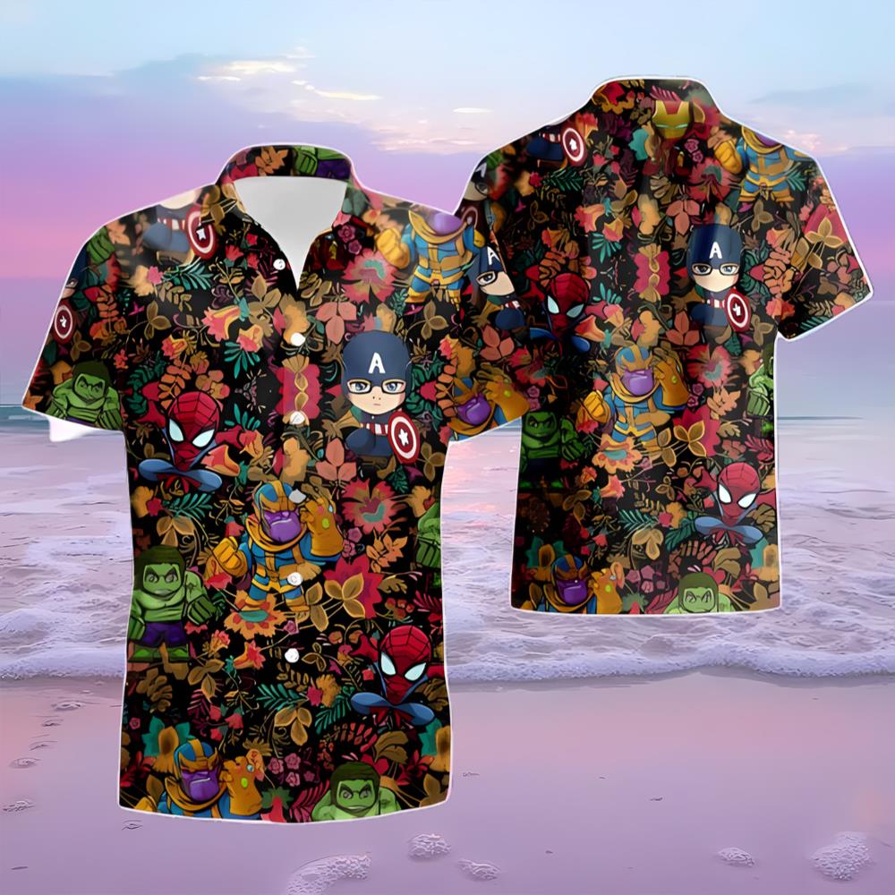 Marvel Summer Button Up Shirt Hawaiian Shirt