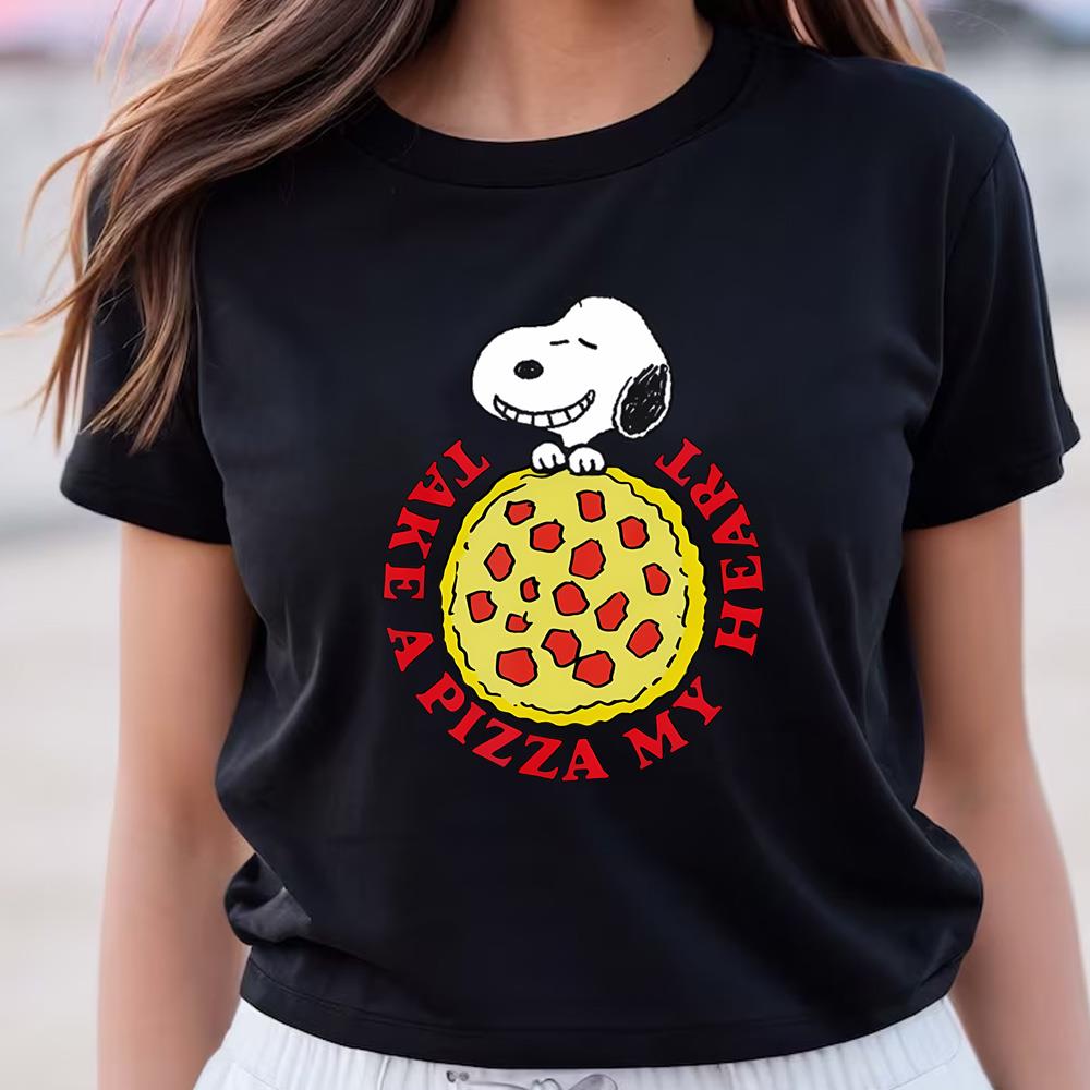 Peanuts Valentines ake A Pizza My Heart T-Shirt