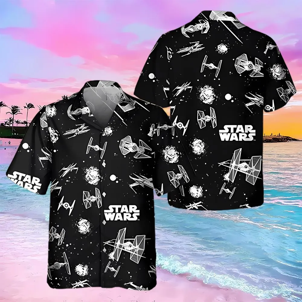 Star Wars Ship Glow In The Dark Galaxy Haiwaii Shirt