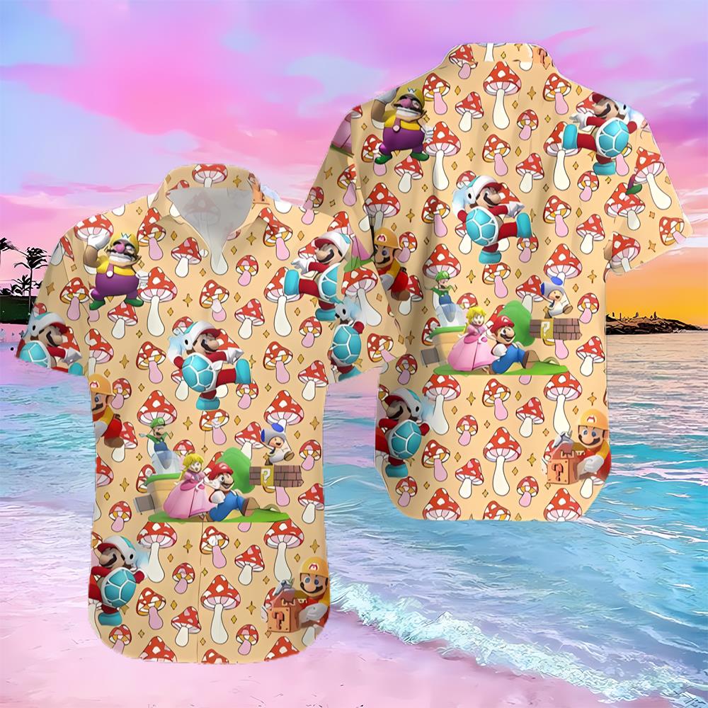 Tropical Super Mario Hawaiian Shirt