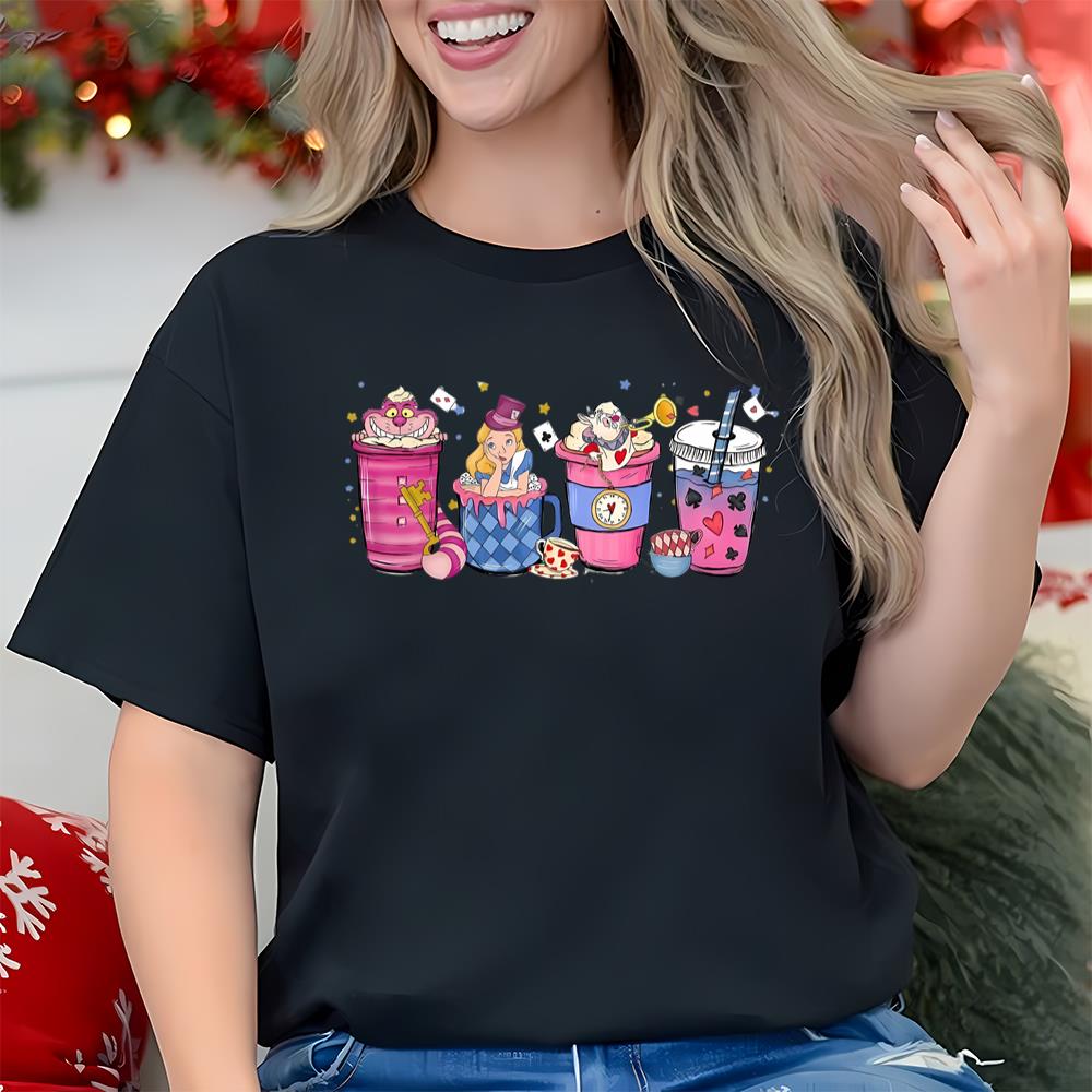 Alice In Wonderland Coffee Cups Shirt