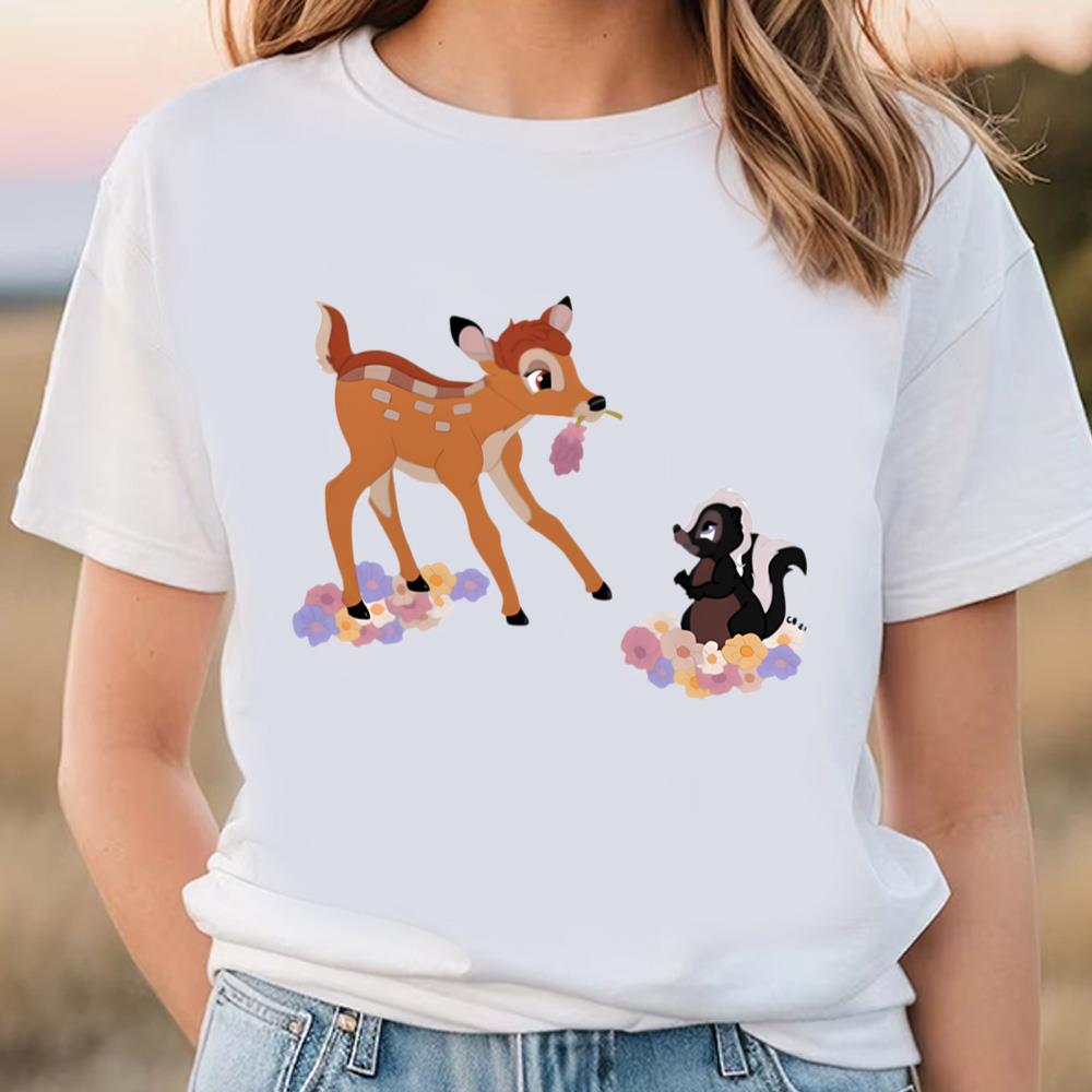 Bambi And Flower In The Flowers T-Shirt
