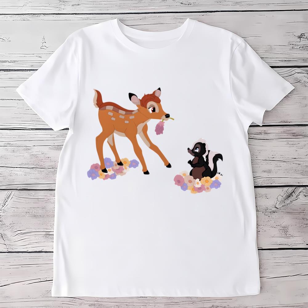 Bambi And Flower In The Flowers T-Shirt