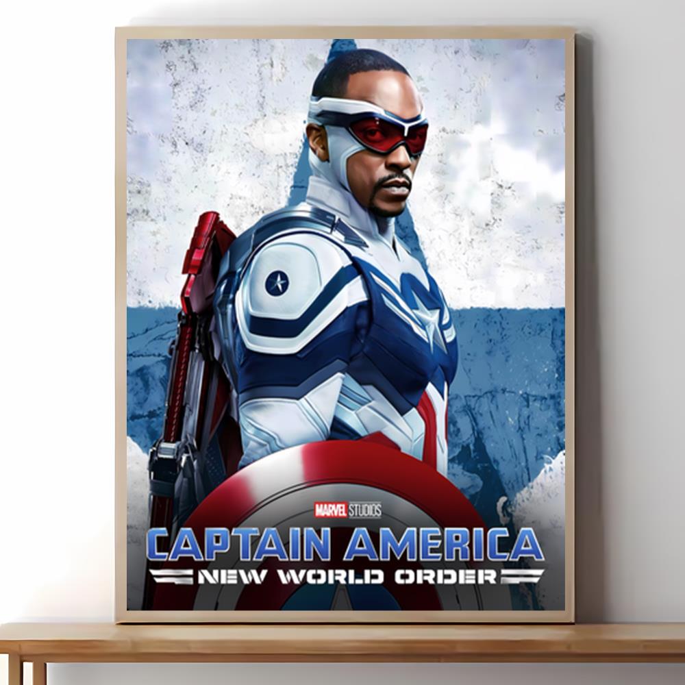 Captain America Brave New World 2024 Movie Poster Wall Art Canvas