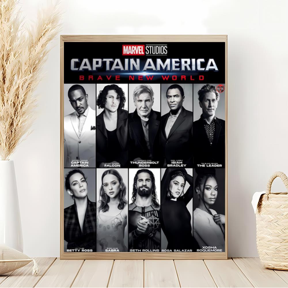 Captain America Brave New World Movie Poster Wall Art Canvas