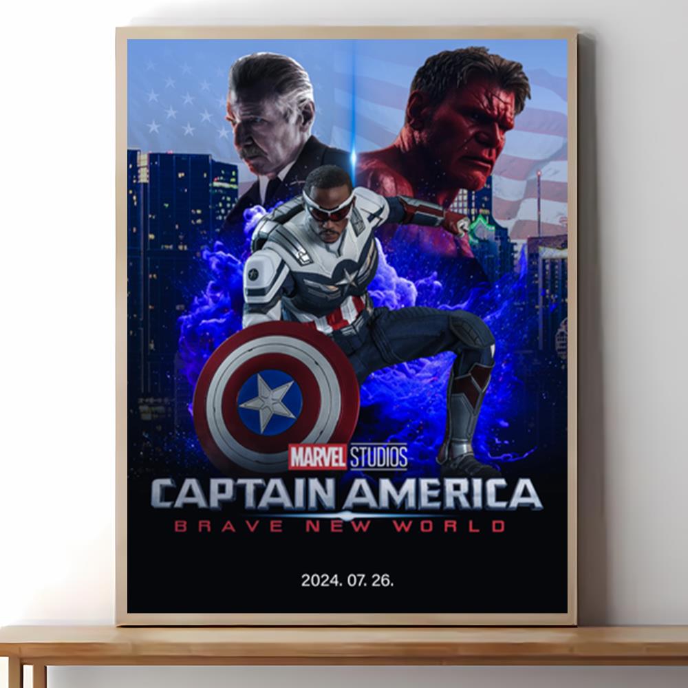 Captain America Brave New World Poster 2024 Canvas