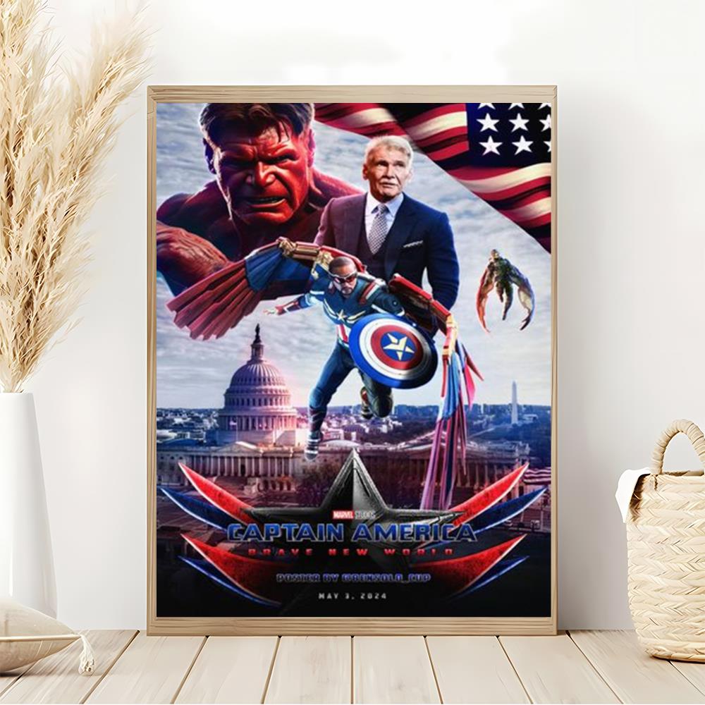 Captain America Brave New World Poster Canvas