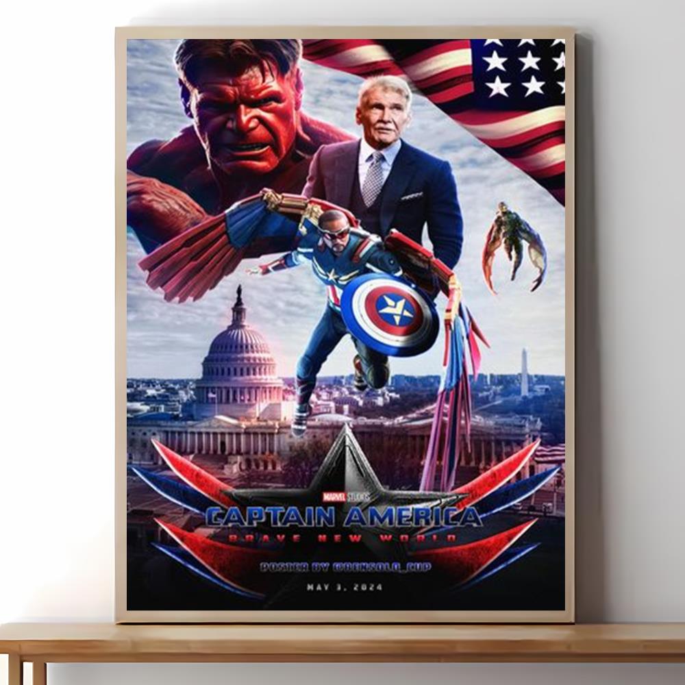 Captain America Brave New World Poster Canvas