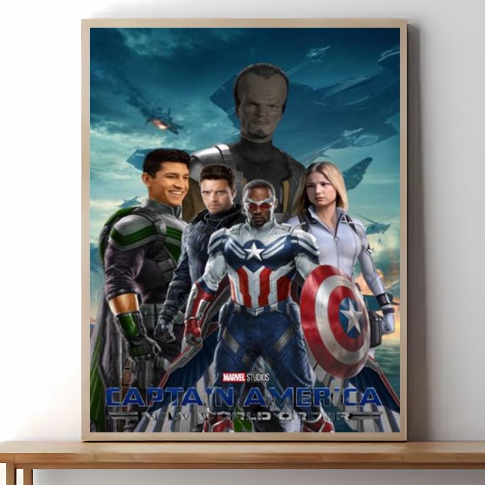 Captain America Brave New World Poster Canvas Wall Art