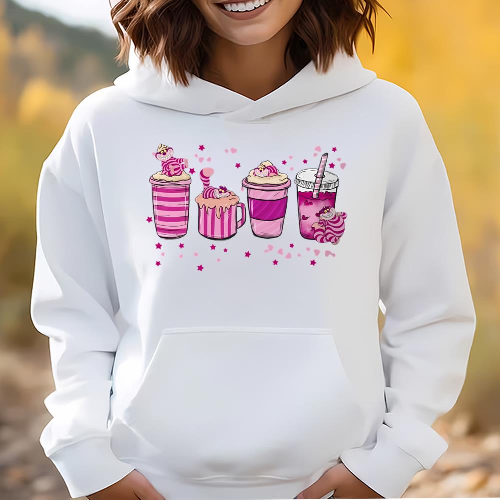 Cute Cheshire Cat Coffee Drink Cups Shirt