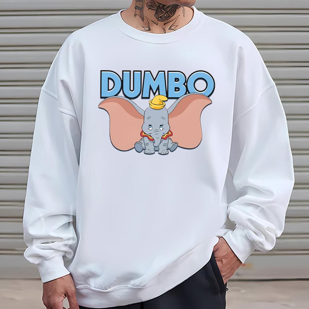 Cute Disney Dumbo Blue Logo Portrait Shirt