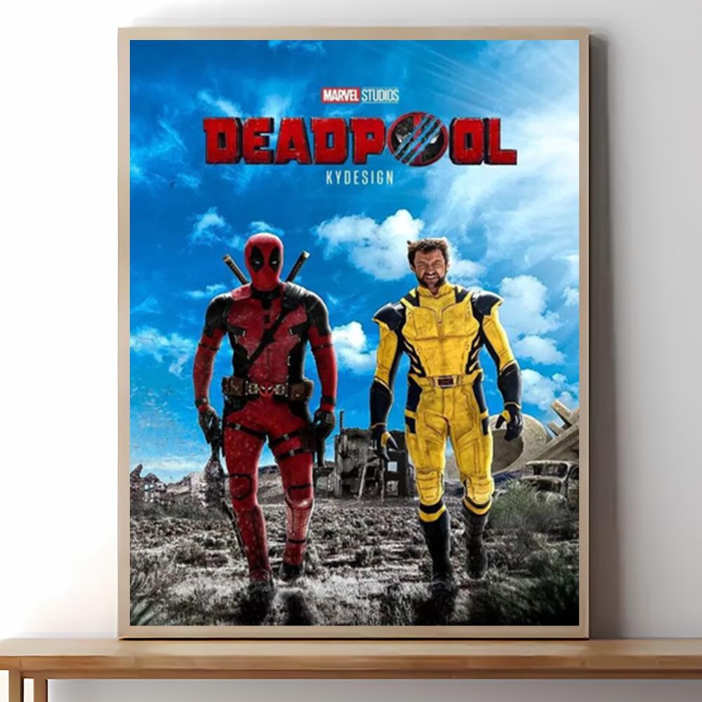 Deadpool 3 Movie Marvel Film Wall Art Print Poster