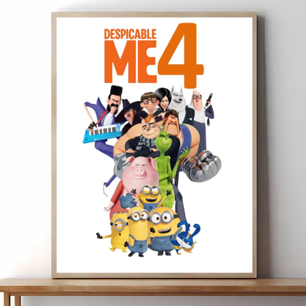 Despicable Me 4 Decorations Poster Canvas