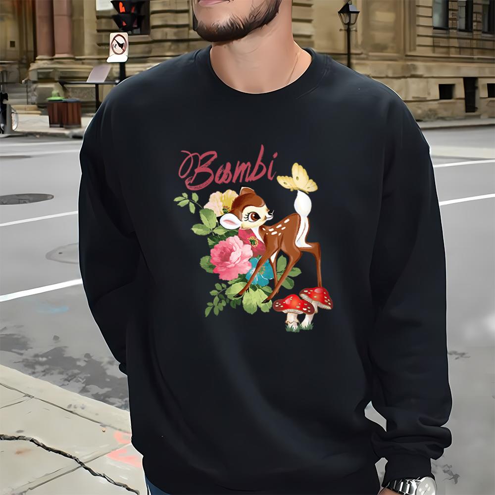 Disney Bambi Cute And Playful Watercolor Retro Portrait T-Shirt