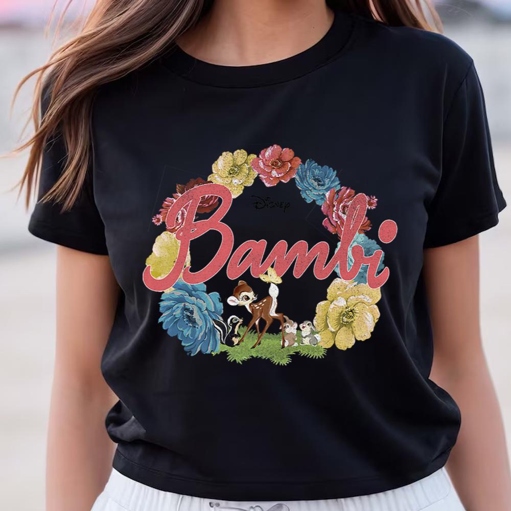 Disney Bambi Floral Ring Logo T-Shirt